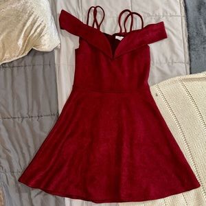 Cranberry romantic mini dress